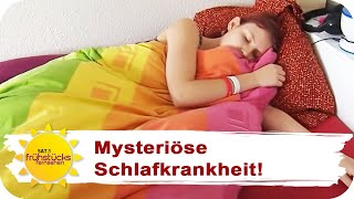 NARKOLEPSIE So sieht Sarahs Alltag mit Narkolepsie aus  SAT1 Frühstücksfernsehen  TV [upl. by Kirsch519]