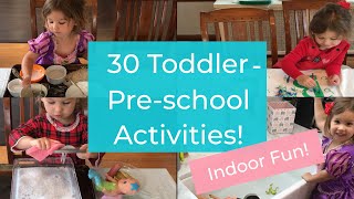 30 ToddlerPreschool Activities How to Keep 14 Year Olds Entertained At Home [upl. by Chaffinch]