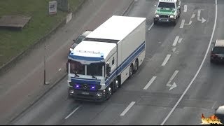 Neuer Werttransporter mit Polizei unterwegs auf der Stresemannstraße [upl. by Tekla]