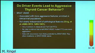 Genetics and Targeting of Advanced Thyroid Cancer  M Ringel [upl. by Burnside503]