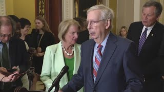 Mitch McConnell freezes during weekly press conference [upl. by Adriano]