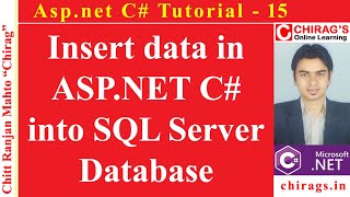 Aspnet C Tutorial 15  Insert data in ASPNET C into SQL Server Database [upl. by Eisenberg971]