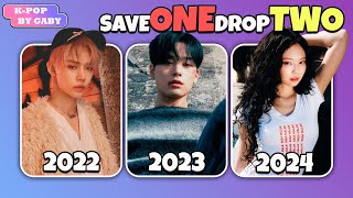 SAVE ONE DROP TWO 2022 VS 2023 VS 2024  KPOP GAME [upl. by Solegnave]