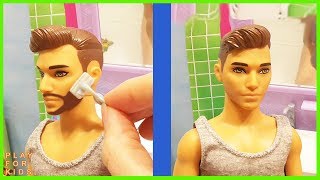 Barbie Doll and Ken morning routine amp breakfast for two  Toy for kids [upl. by Llerrahs]