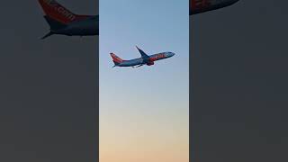 Jet2com B737 ROARING takeoff airplane shorts sea aviation [upl. by Reichel]