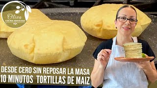 Cómo Hacer Tortillas de Maíz a Mano  SECRETO LISTOS en 10 MINUTOS [upl. by Mercuri525]