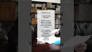 English term Compensatory Damages legalwords englishlearningpodcast englishvocabulary [upl. by Peppi886]