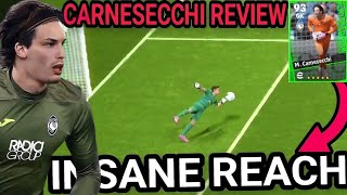 96 Rated POTW M Carnesecchi Goalkeeper Stats Is Too Good  Review  eFootball 2024 Mobile [upl. by Hseham]