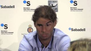 Barcelona Open Banc Sabadell rueda de prensa de Rafa Nadal [upl. by Hughmanick]