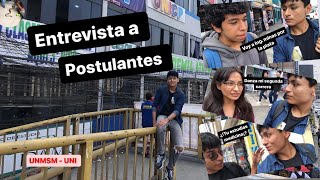 Entrevistando a postulantes al frente de la UNI  Entrevista a postulantes UNMSM y UNI [upl. by Anastas]