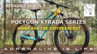 Polygon Xtrada 5 vs 6 vs 7  Mountain Bike Spec Comparison  Whats the Difference [upl. by Shaine]