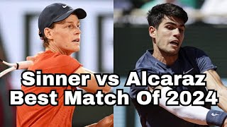 Carlos Alcaraz vs Jannik Sinner Best Match Of 2024 Highlights  Tennis 2024 Before Paris [upl. by Nyraf]