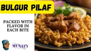 Bulgur Pilaf Recipe  Easy Bulgur Pilav  Bulgur Pilaf with Chicken [upl. by Vaughn]