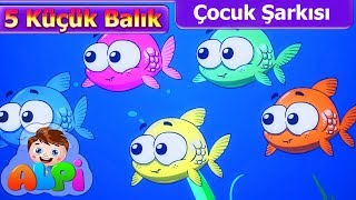 Beş Küçük Balık Çocuk Şarkısı 🐟🐠🐡 Okul Öncesi Bebek ve Çocuk Şarkıları [upl. by Kauffmann]