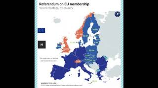 Referendum on EU membership in European Countries map eu europe membership youtubeshorts [upl. by Akciret]