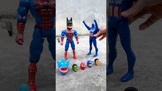 Spiderman helps Captain America choose his head after being defeated by Thanos toys spiderman [upl. by Camila998]