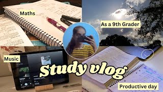 Study Vlog 🎀 As a CBSE 9th grader  India 🇮🇳  My Realistic Study Vlog ☕ [upl. by Leff551]