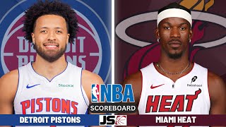 Detroit Pistons Vs Miami Heat  NBA Live PlayByPlay Scoreboard 2024 [upl. by Nywra]