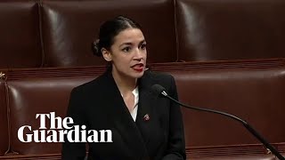 Alexandria OcasioCortez lambasts US government shutdown in first House speech [upl. by Ainecey606]