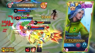 TOP GLOBAL BENEDETTA  BENEDETTA OFFLANE ROTATION  BENEDETTA GAMEPLAY MOBILE LEGENDS [upl. by Namzzaj]