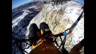 PARAGLIDE near a cliff from Golden Eagle at BEAVER CREEK ski Part 2 [upl. by Iat]