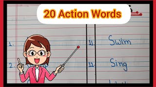 20 Action Words Doing WordsClass 2 Action words Verbs Action words in english क्रिया [upl. by Terej100]