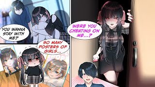 Manga Dub I helped a popular model and she saw the posters in my room and became a YANDERE [upl. by Leahpar]