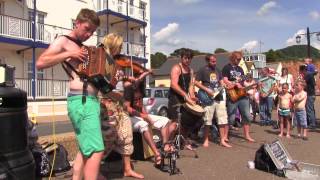 Brilliant street buskers at Sidmouth Gangman style Blackbeards Tea Party [upl. by Suzy]