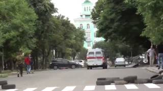 Луганск 2 06 2014 Авиаудар по ОГА Четко видна стрельба Самолёт наносит ракетный удар [upl. by Ratib6]