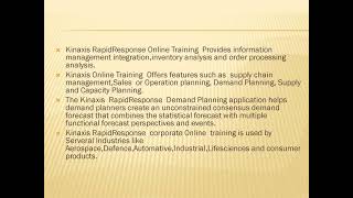 Kinaxis Rapid Response Online Training [upl. by Dorelia]