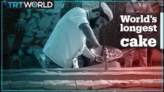 Bakers in India make world’s longest cake [upl. by Eduard]