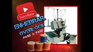 Como Enhebrar ensartar Maquina de Cocer Mini Overlock Marca MARY SEUS FN24 Paso a Paso [upl. by Haorbed198]