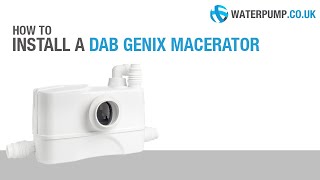 DAB Genix Macerator How to install it [upl. by Latashia539]