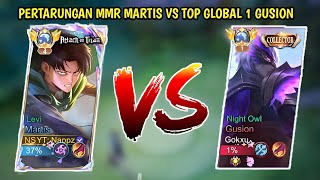 GLOBAL MARTIS VS TOP GLOBAL 1 GUSION 🥶🥶  Mobile Legends [upl. by Levine827]