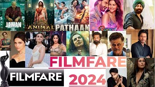 Filmfare Awards 2024  Nominations for the Best ActorsActress Directors  Singers Srk [upl. by Elitnahc]