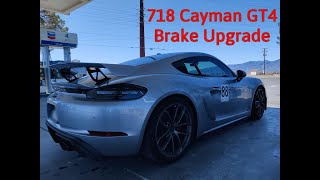 Upgrading brakes on Porsche Cayman GT4 AP Racing rotors Tarett Stud kits [upl. by Naejeillib48]