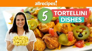 5 Easy Ways To Transform StoreBought Tortellini  Tortellini Pizza Skewers Stew amp Pasta Salad [upl. by Mancino]