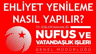 Nüfus Müdürlüğü Ehliyet Yenileme Nasıl Yapılır [upl. by Harwin]