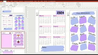 CREA UNA AGENDA PERSONALIZADA 2024 en powerpoint [upl. by Tranquada]