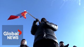 Protests erupt in Mongolia over alleged corruption among government officials [upl. by Soule68]