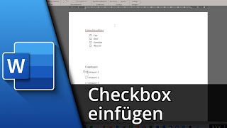 Word Checkbox einfügen  Zum Abhaken amp Ausdrucken ✅ Tutorial [upl. by Sabu]