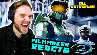 FILMMAKER REACTS TO HALO 2 ANNIVERSARY  ALL CUTSCENES [upl. by Aneroc]