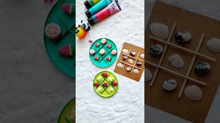 Pinteresty tic tac toe board🍉🌸🍊🐞pinterestinspired tictactoegame ytshorts shorts diy upcycling [upl. by Shaefer]