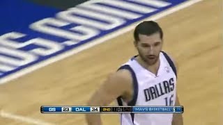 Peja Stojakovic scores 9 points in one minute Mavs vs Warriors 20 March2011 [upl. by Eilojne366]