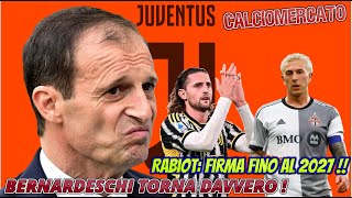 CALCIOMERCATO JUVENTUS BERNARDESCHI TORNA DAVVERO  Rabiot firma fino al 2027 [upl. by Karon]