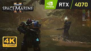 RTX 4070  Intel Core i914900KF Warhammer 40000 Space Marine 2 in 4K [upl. by Treacy]