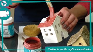 MODELADO EN ARCILLA  APLICACIÓN DE VIDRIADOS  CASITAS [upl. by Asila648]