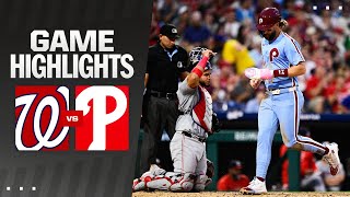 Nationals vs Phillies Game Highlights 81524  MLB Highlights [upl. by Ahk64]