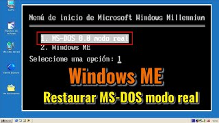 Restablecer el arranque MSDOS en modo real de Windows ME  Real DOS Mode patch for Windows ME [upl. by Ahsyekal]