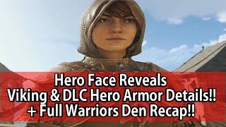 For Honor  Hero Face Reveals amp Viking amp DLC Hero Armor details  Full Warriors Den Recap [upl. by Nicodemus400]